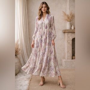 Ethereal Bloom – Tensione In Floral Maxi Dress summer, spring, wedding NWOT